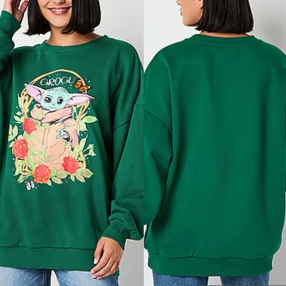 ❌🛑SOLD🛑❌ on ♏️Star Wars Oversized Baby Yoda Sweatshirt - Picture 3 of 9